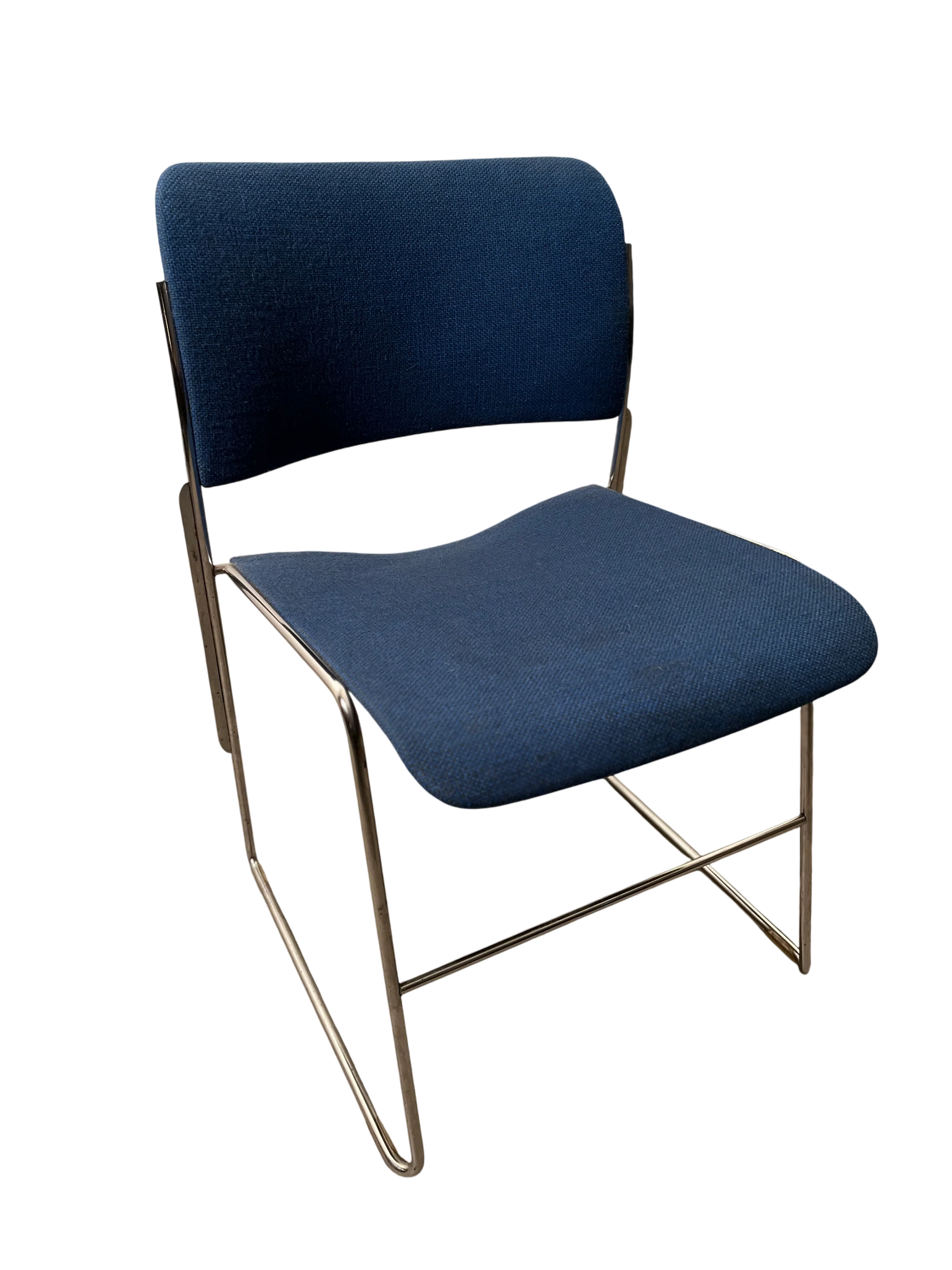 40/4 Chair by David Rowland (fabric blue) — Photo 2