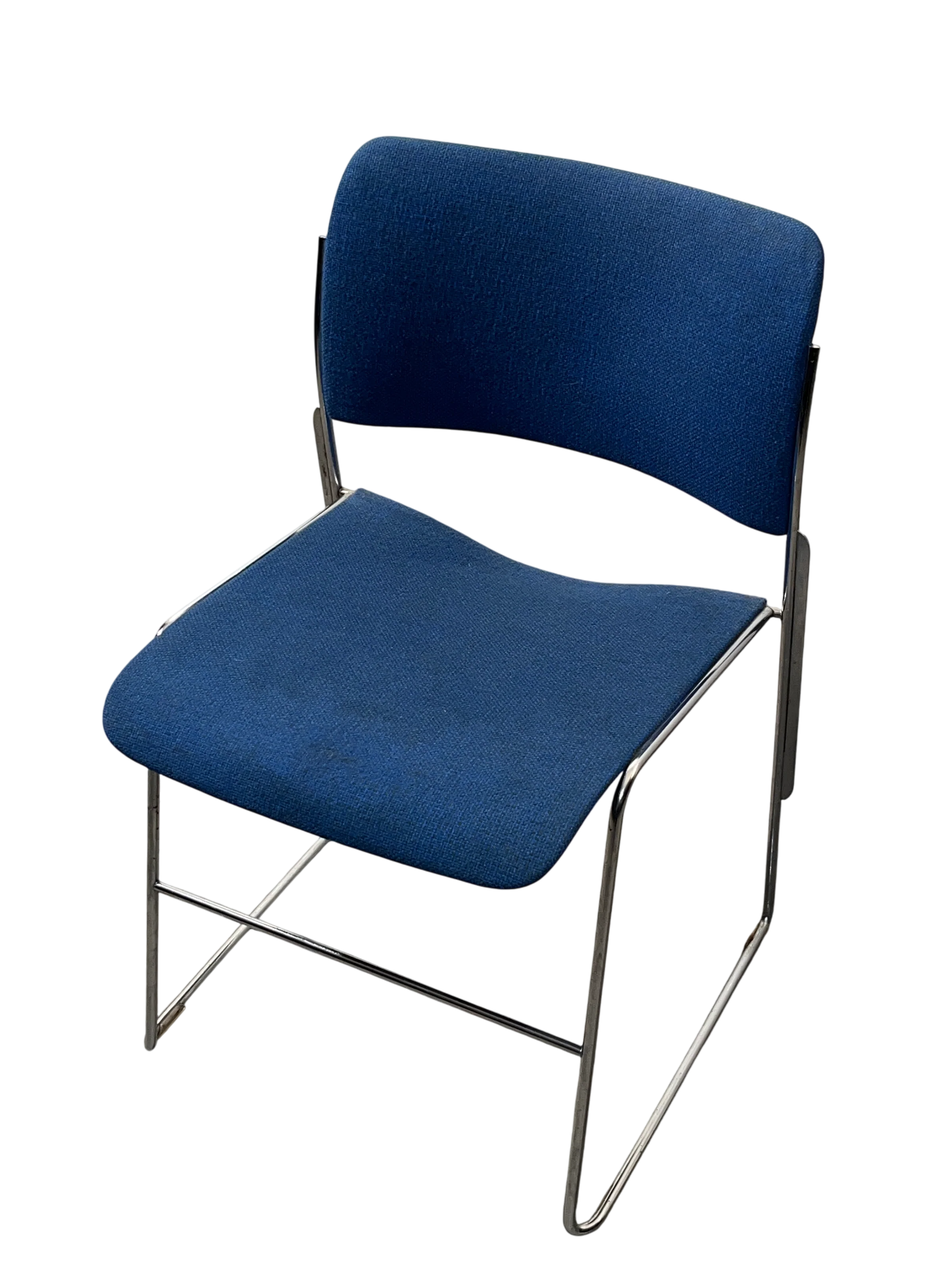 40/4 Chair by David Rowland (fabric blue) — Photo 3